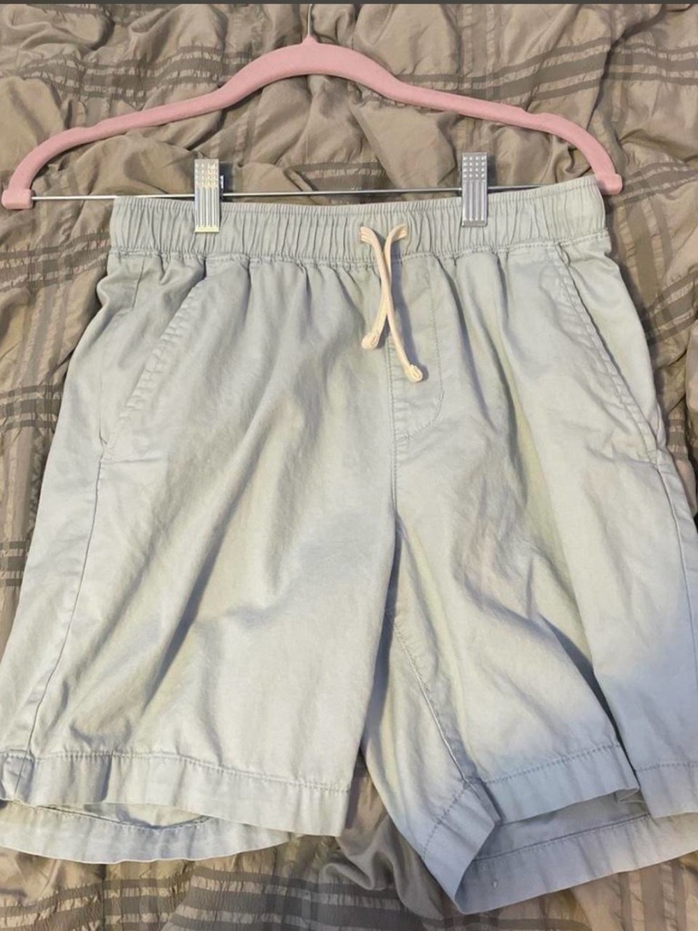 Old Navy Light Gray Drawstring Athletic Shorts